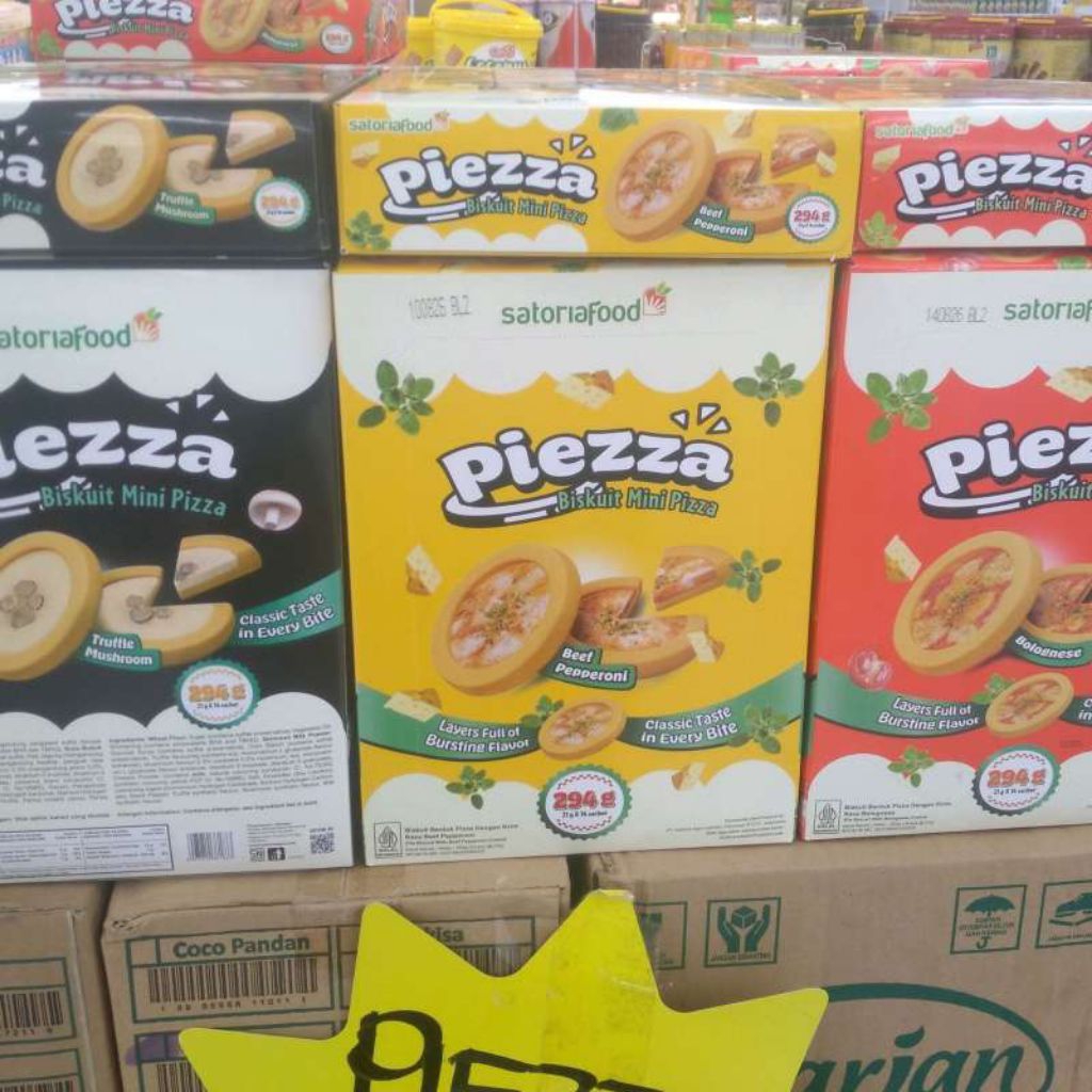 Satoria Food Piezza Snak Mini Pizza All Variant 249g 1 Dus Isi 12 Pcs