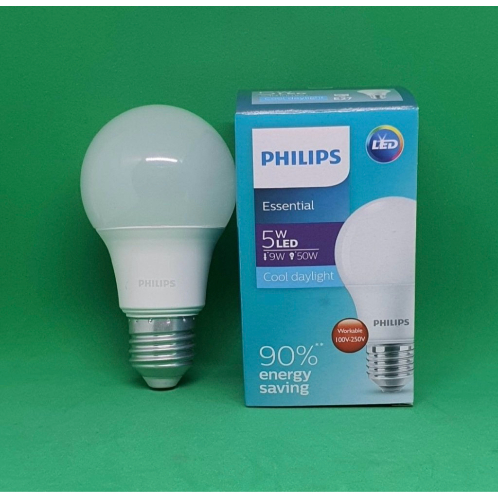 Lampu LED Essential Philips 5 Watt 7 Watt 9 Watt 11 Watt 13 Watt Cahaya Putih