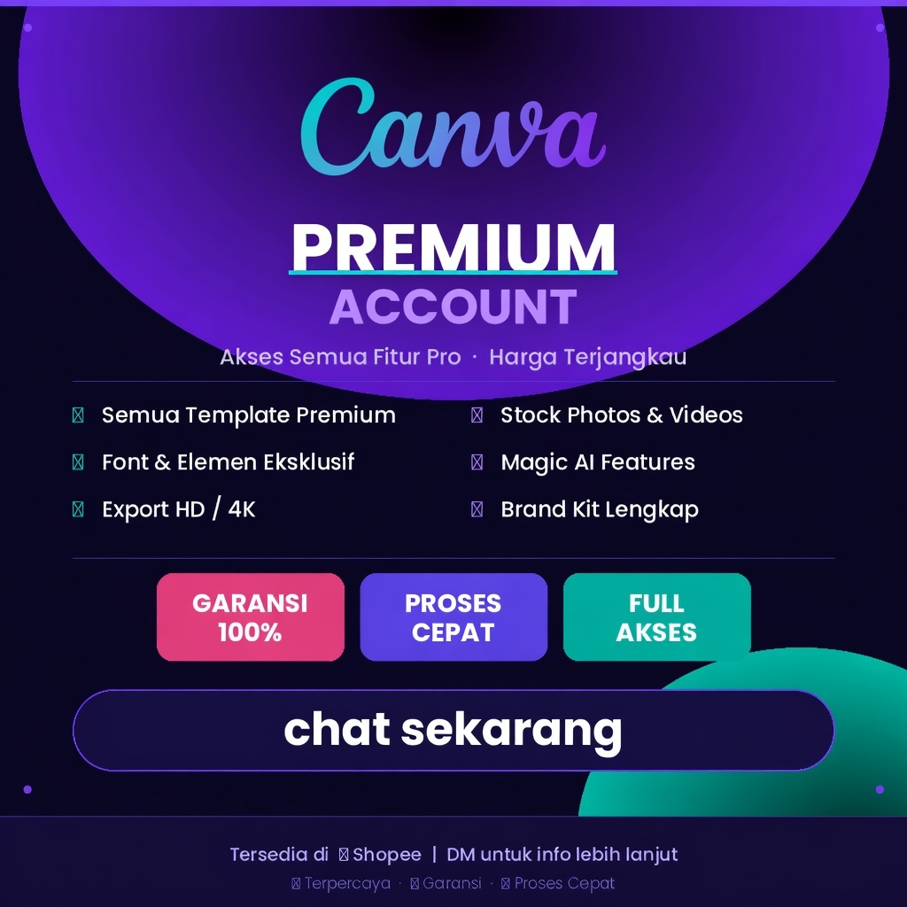 [Paling Murah] Canva Pro Premium 1 Bulan (Invite) | Template Fullpack Lengkap