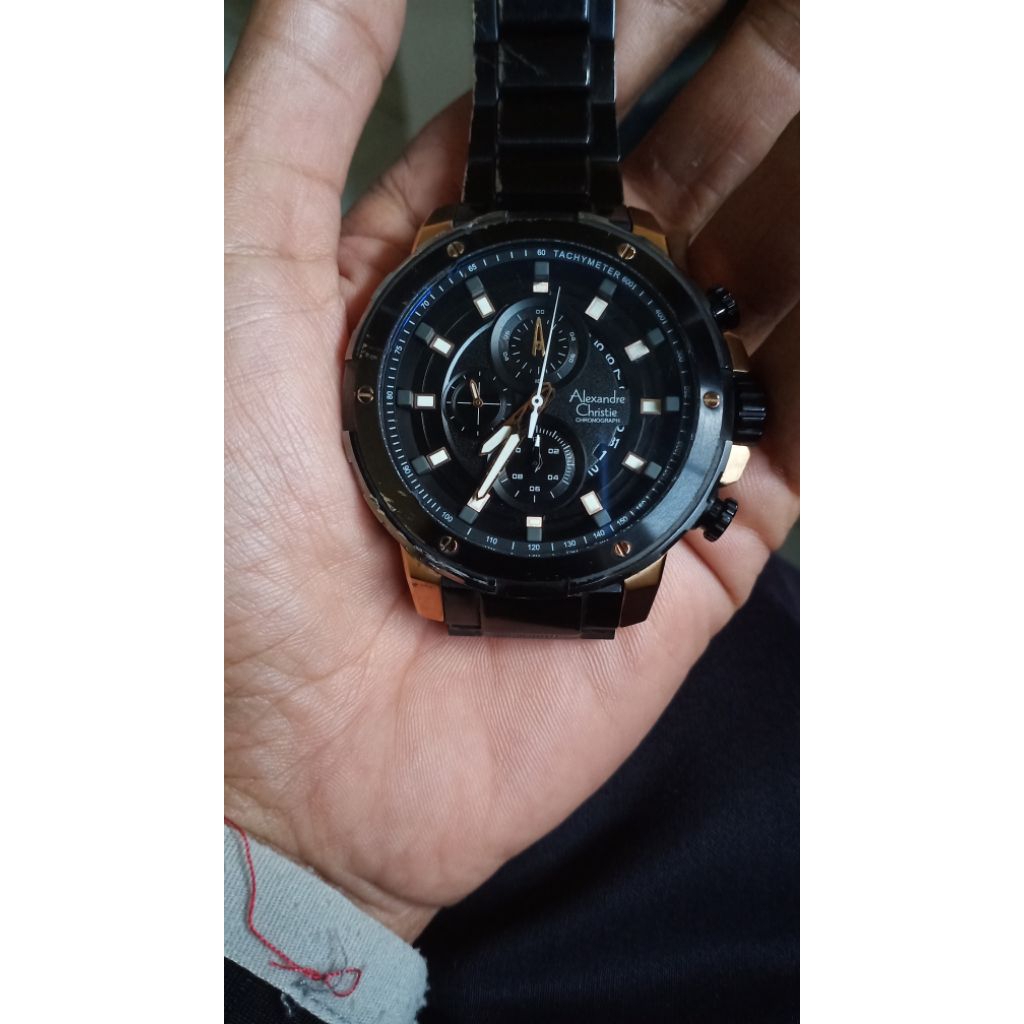 jam tangan merk Alexandre Christie seken original