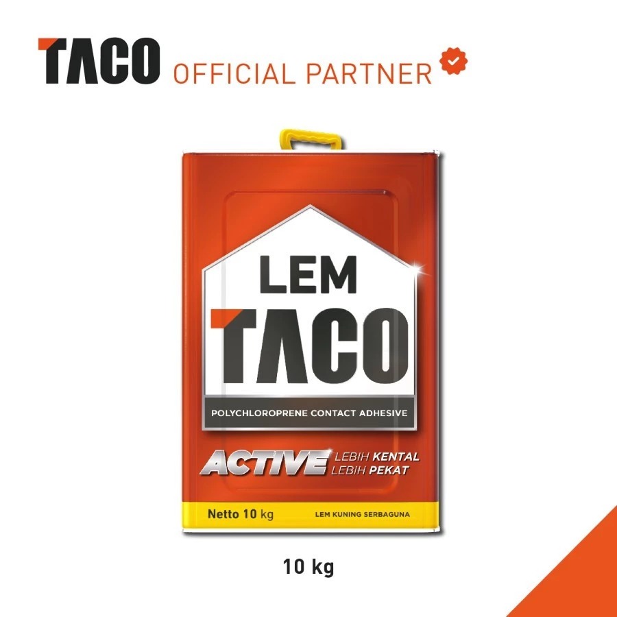 TACO LEM KUNING ACTIVE 10kg / LEM KUNING SERBAGUNA / LEM KUNING TACO BEST SELLER