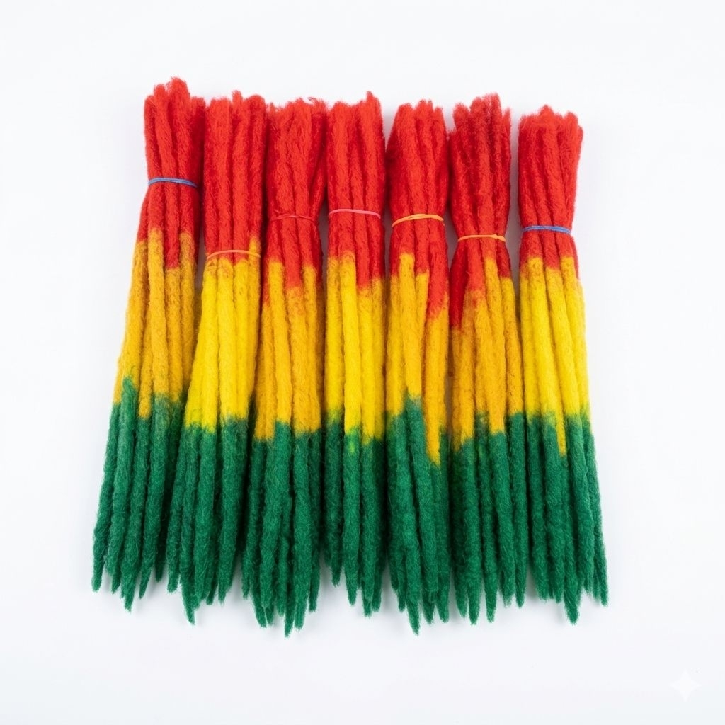 Rambut Gimbal Rasta, Rambut Gimbal Sintetis Panjang 30cm, Rambut Gimbal Rasta Termurah, Aman Nyaman.