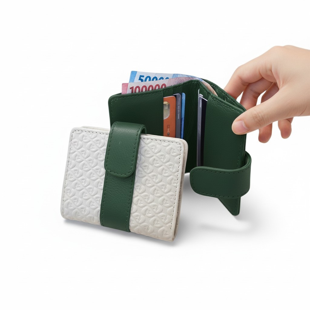 Berliano Leather ELLA WALLET, Dompet wanita kekinian, dompet kulit sapi asli