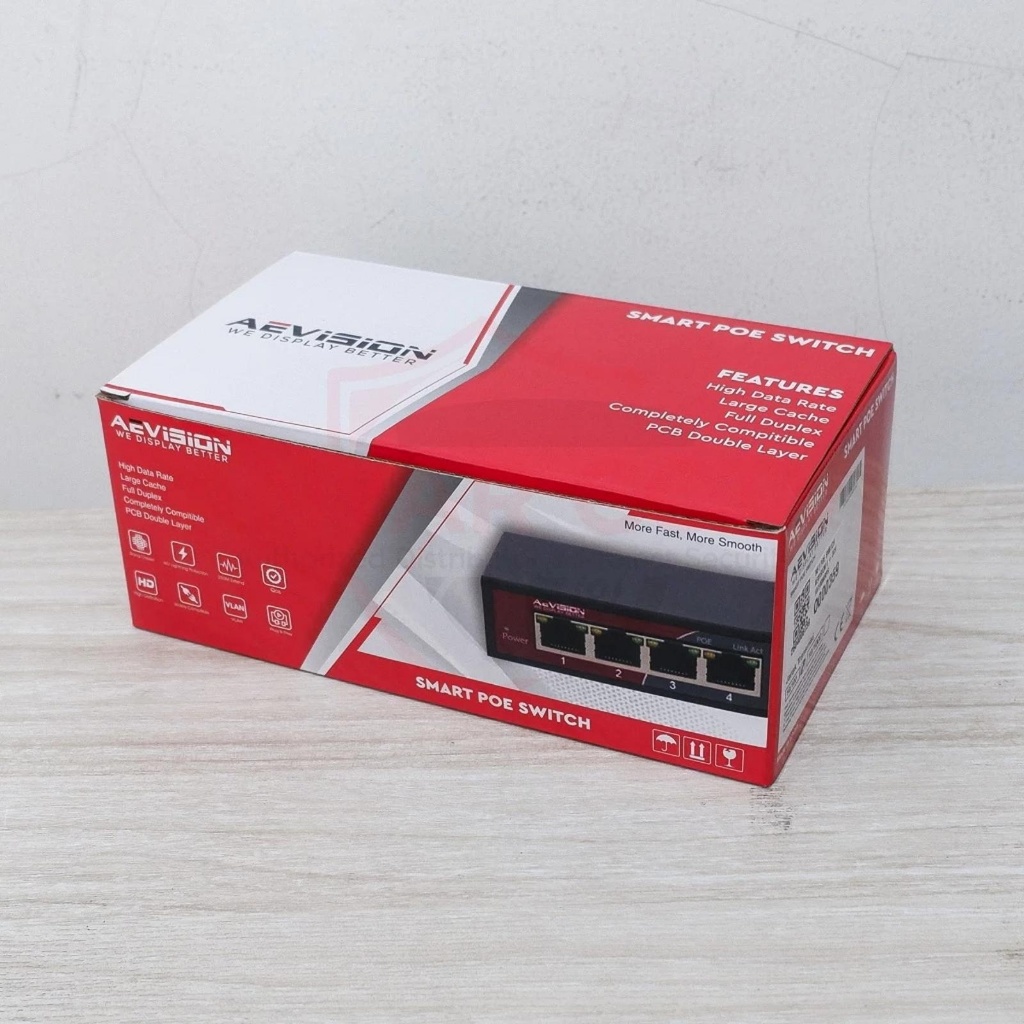 Aevision Poe Switch Poe 4+2 Port / Poe Switch 4 Port Compatible all brand camera - ercomp2