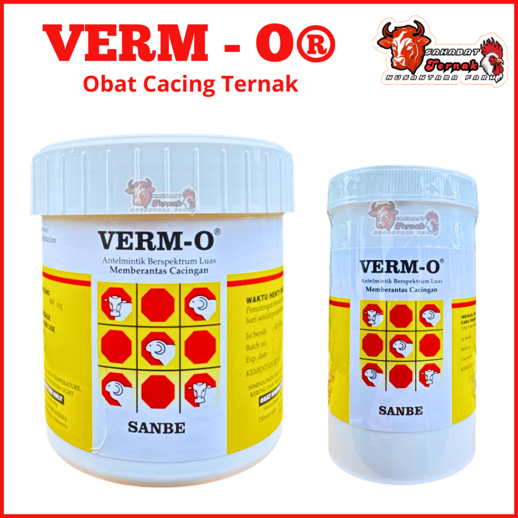 VERM O BOLUS 12 BOLUS & 42 BOLUS - MENGATASI CACINGAN HEWAN SAPI KAMBING SANBE