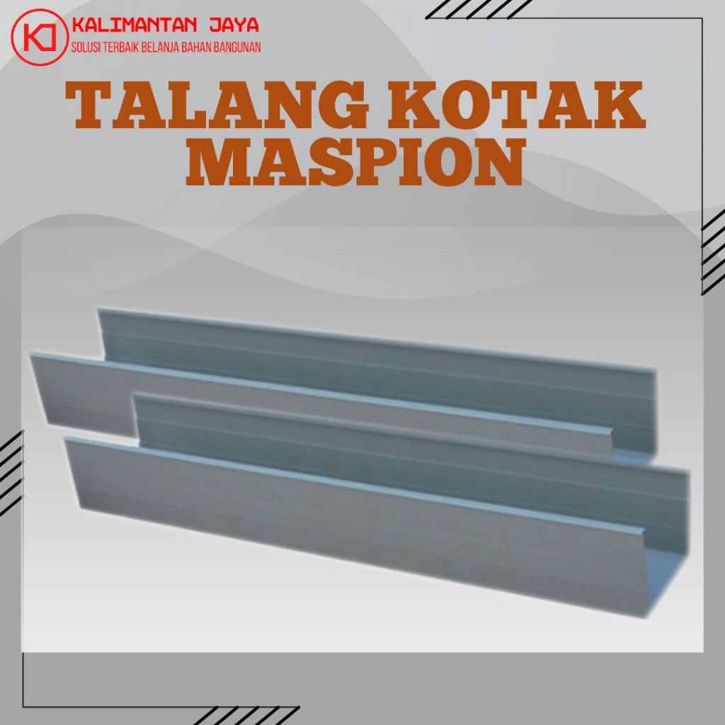 Talang kotak PVC  Maspion (HARGA PER LONJOR = 4M)