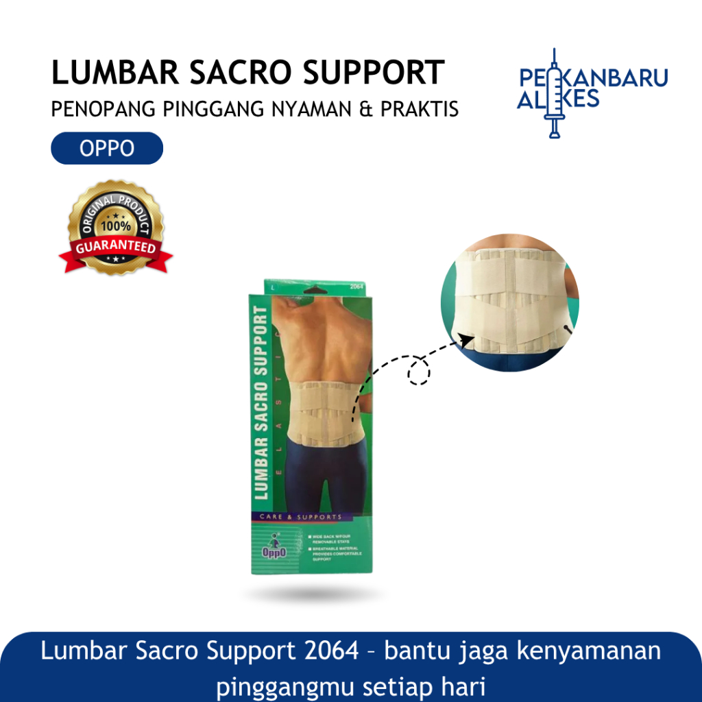 Lumbar Sacro Support Oppo 2064 Penyangga Pinggang Korset Pinggang Back Support / Pekanbaru Alkes