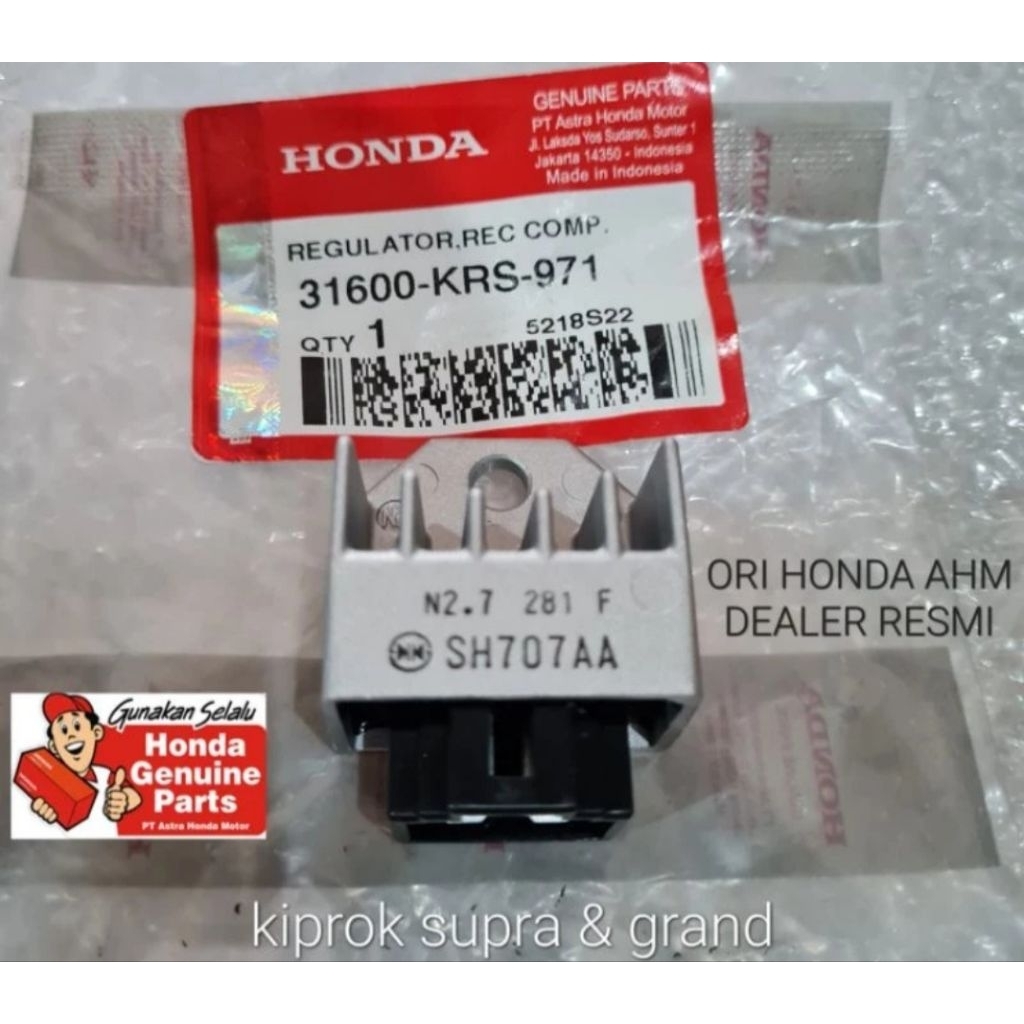 31600-KRS-971 HGP AHM 100% KIPROK SUPRA FIT GRAND GL MAX 31600KRS971
