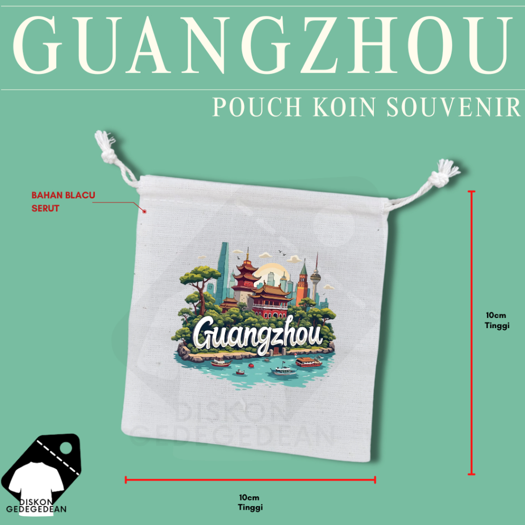 Diskongedegedean Pouch Dompet Koin Souvenir Guangzhou Dompet Koin Oleh Oleh China Bahan Blacu Type 3