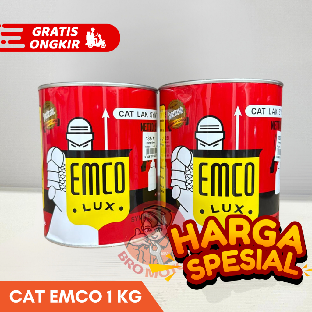 TERMURAH CAT EMCO LUX CAT KAYU BESI 1KG  WARNA STANDART / SEGITIGA / BINTANG ORIGINAL EMCO