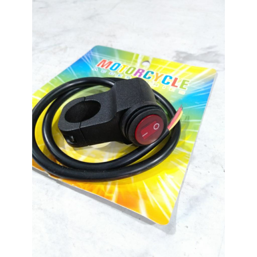 SAKLAR ON OFF LAMPU MOTOR SAKLAR STANG LAMPU SAKLAR STANG FATBAR PCX ADV KLX CRF WR RX KING DLL