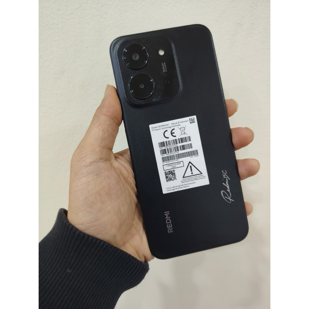 redmi 15C ram 8/256 kelengkapan hp charger