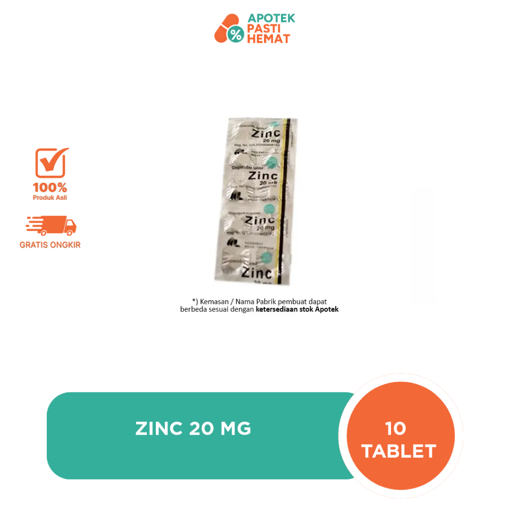 Zinc 20 mg 10 Tablet