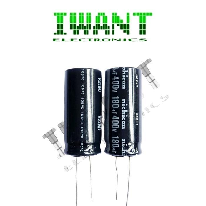 180UF 400V ELCO NICHICON CAPASITOR ELCO180uF 400V NICHICON ELKO 180UF 400V 105'  KAPASITOR 180UF400V