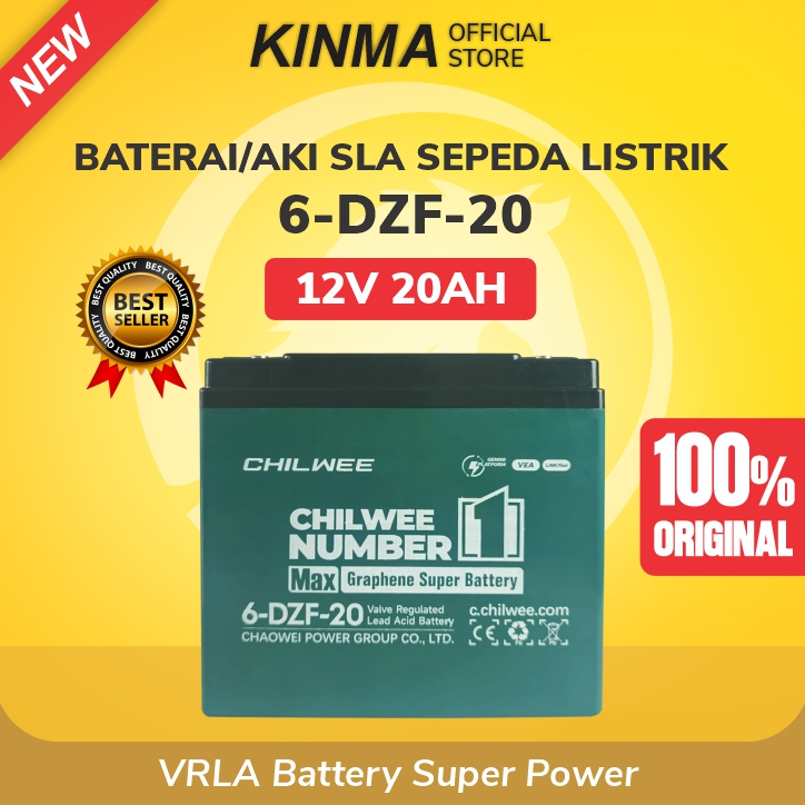 KINMA CHILWEE Baterai Sepeda Listrik 12V 20AH 12AH Original Aki Kering Garansi Resmi Official Store 
