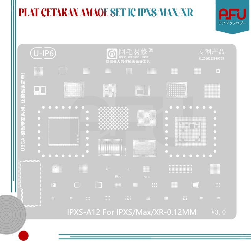 Plat Cetakan IC A12 For XS/XS Max/XR Amaoe Japan