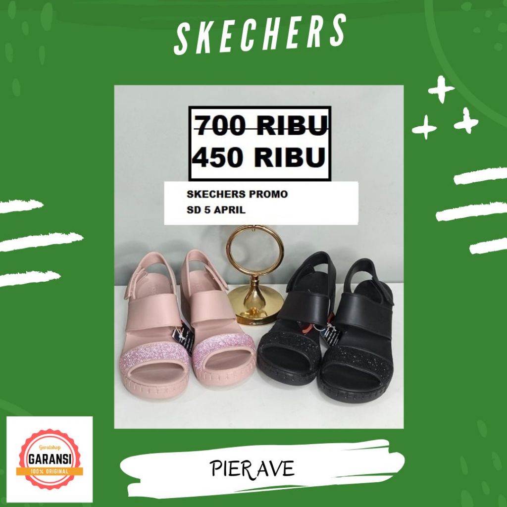 Sandal wanita Skechers PIER AVE wedges sale original 100%