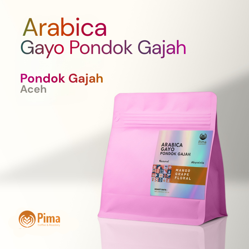 Arabica Gayo Natural Pondok Gajah Singel Var Abyssinia - Coffee Beans Filter 100gr