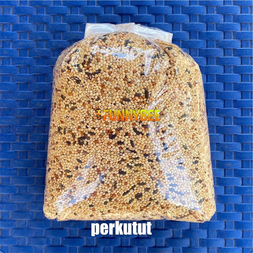 Pakan burung perkutut ( Milet putih, Milet kuning, Milet Merah dan ketan hitam  ) 1 kg
