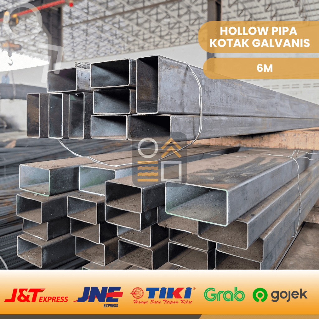 Besi Hollow Pipa Kotak Galvanis - 40x40x1MMx6M