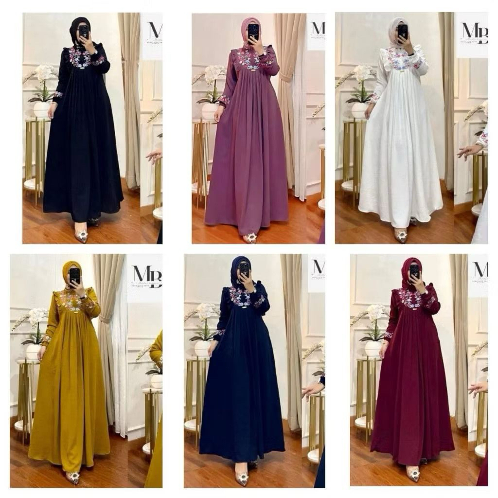 gamis wanita ||white||putih||busui friendly
