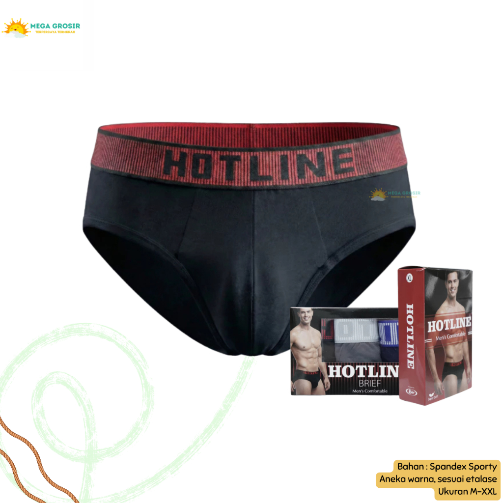 [ISI 3] Celana Dalam Pria HOTLINE 883 Ukuran M-XXL / Pakaian Dalam Pria