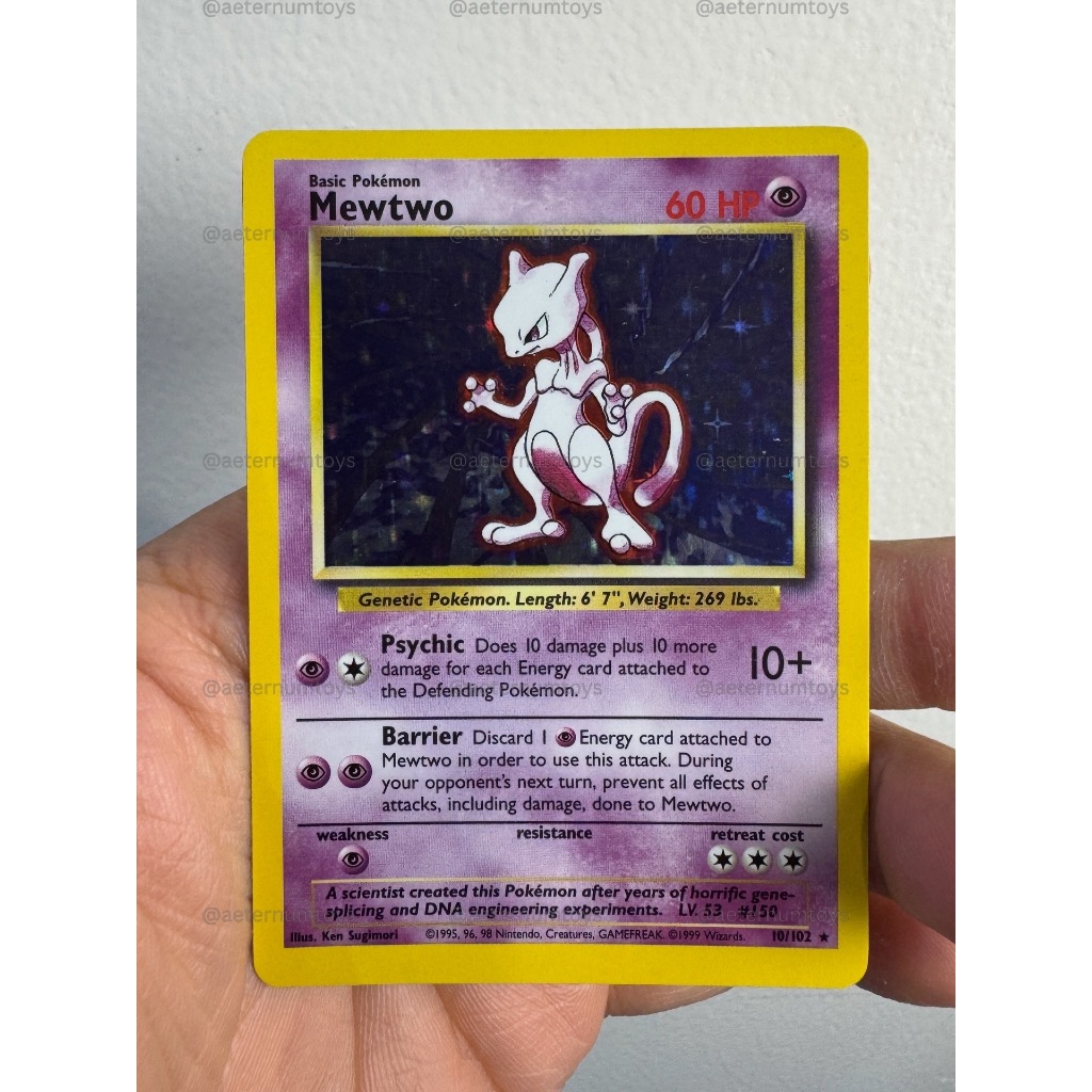 Kartu Pokemon TCG Mewtwo Holo Base Set 1999 - TCG Inggris