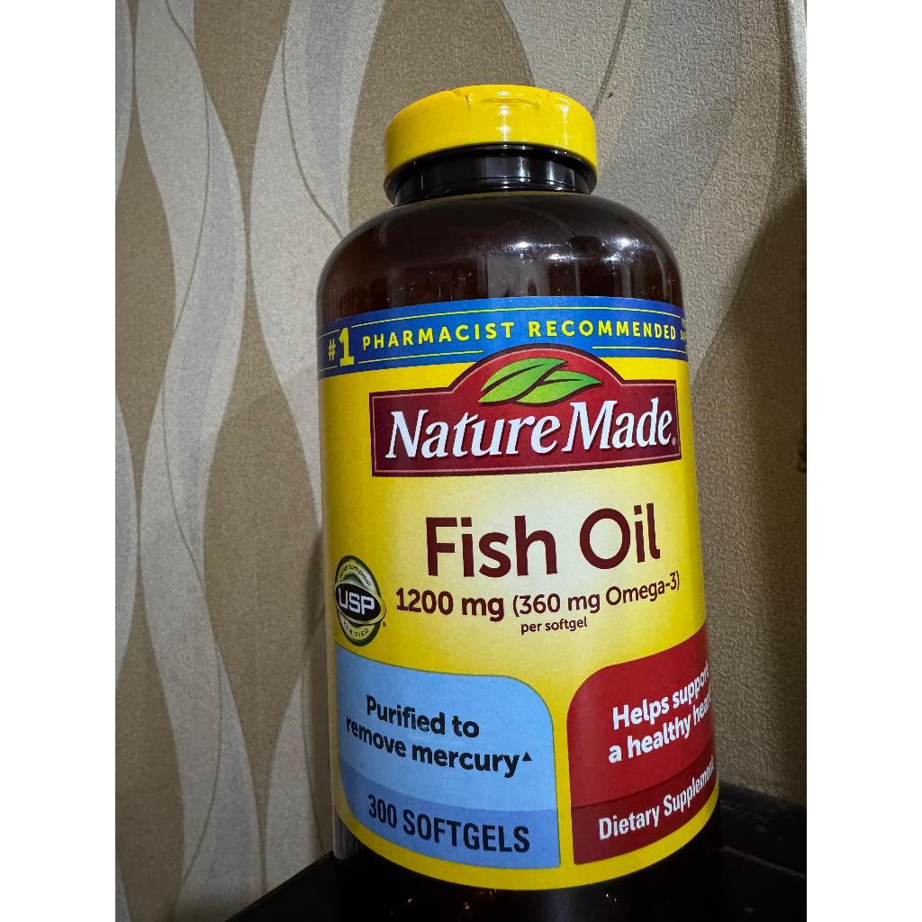 Nature Made Fish Oil 1200mg isi 300 Softgels exp Juli 2027