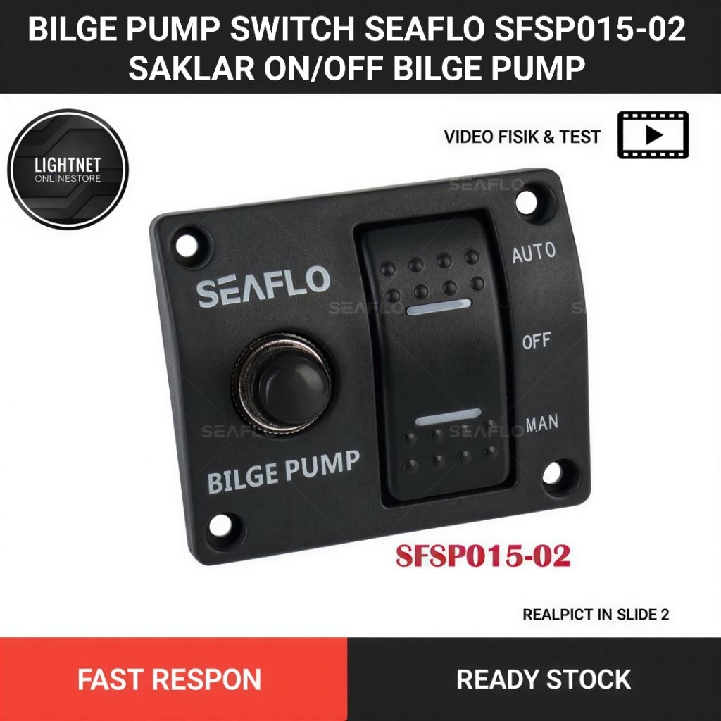 Bilge Pump Switch Seaflo SFSP015-02 Saklar on/off Bilge Pump