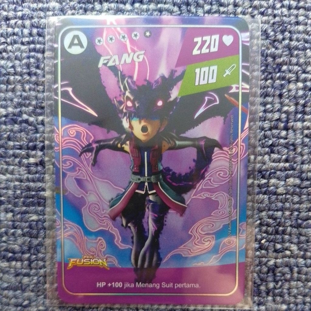 Kartu Boboiboy Fang A Pek Fusion Monsta Galaxy Card Indonesia