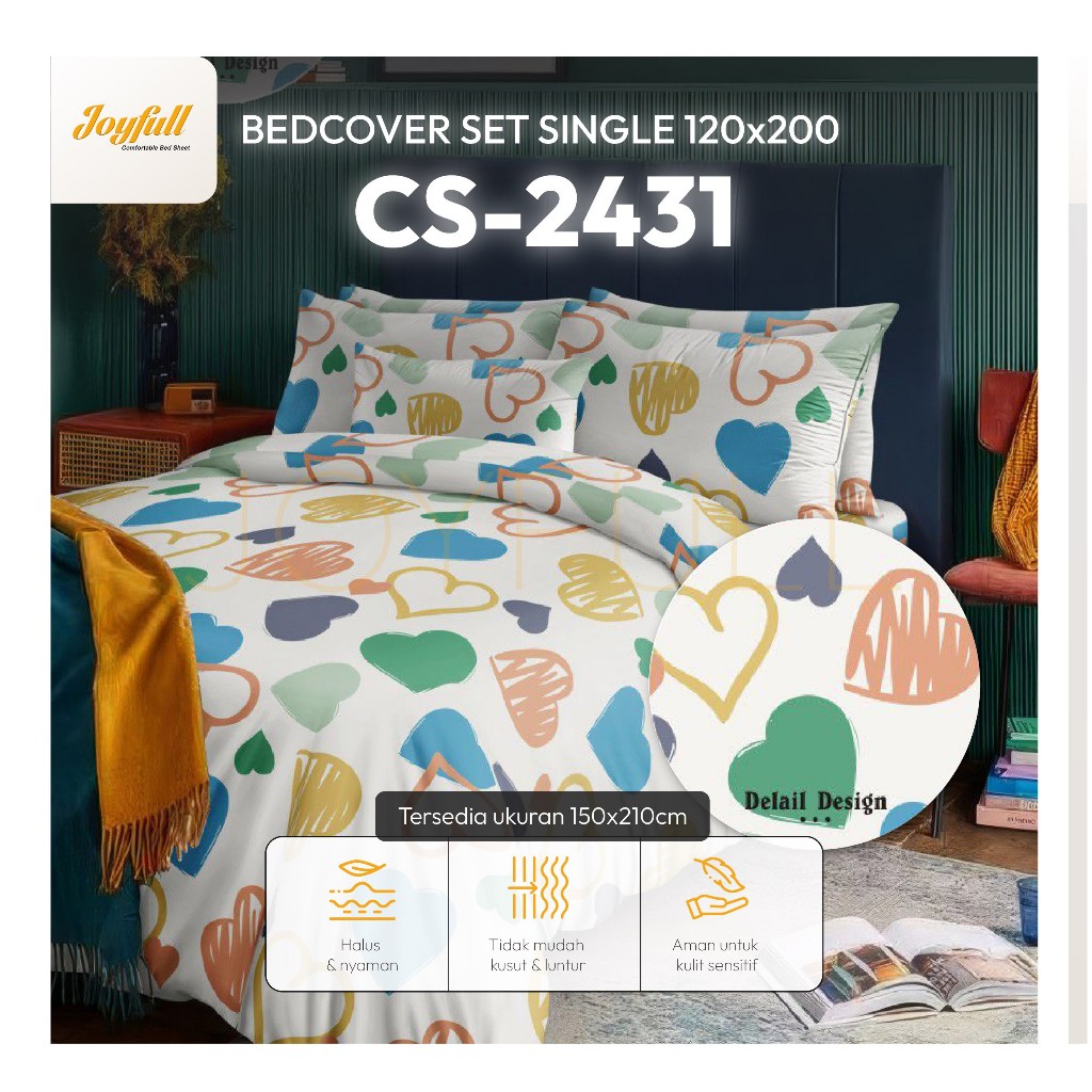 Joyfull Bedcover Set Single  120x200 – CS-2431