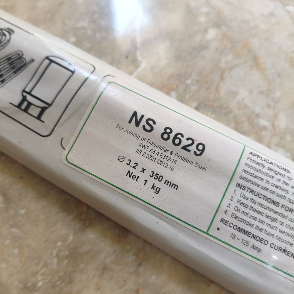 kawat las stainless steel  nikko steel ns 8620 diameter 3.2 1kg elektroda stainless diameter 3.2