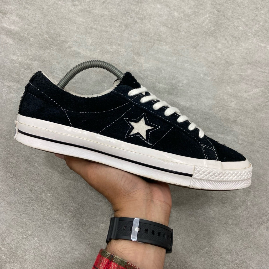 [Size 41.5] Converse One Star OX Suede Low Black White 2020 (158369C) Second Original Kondisi Mulus 