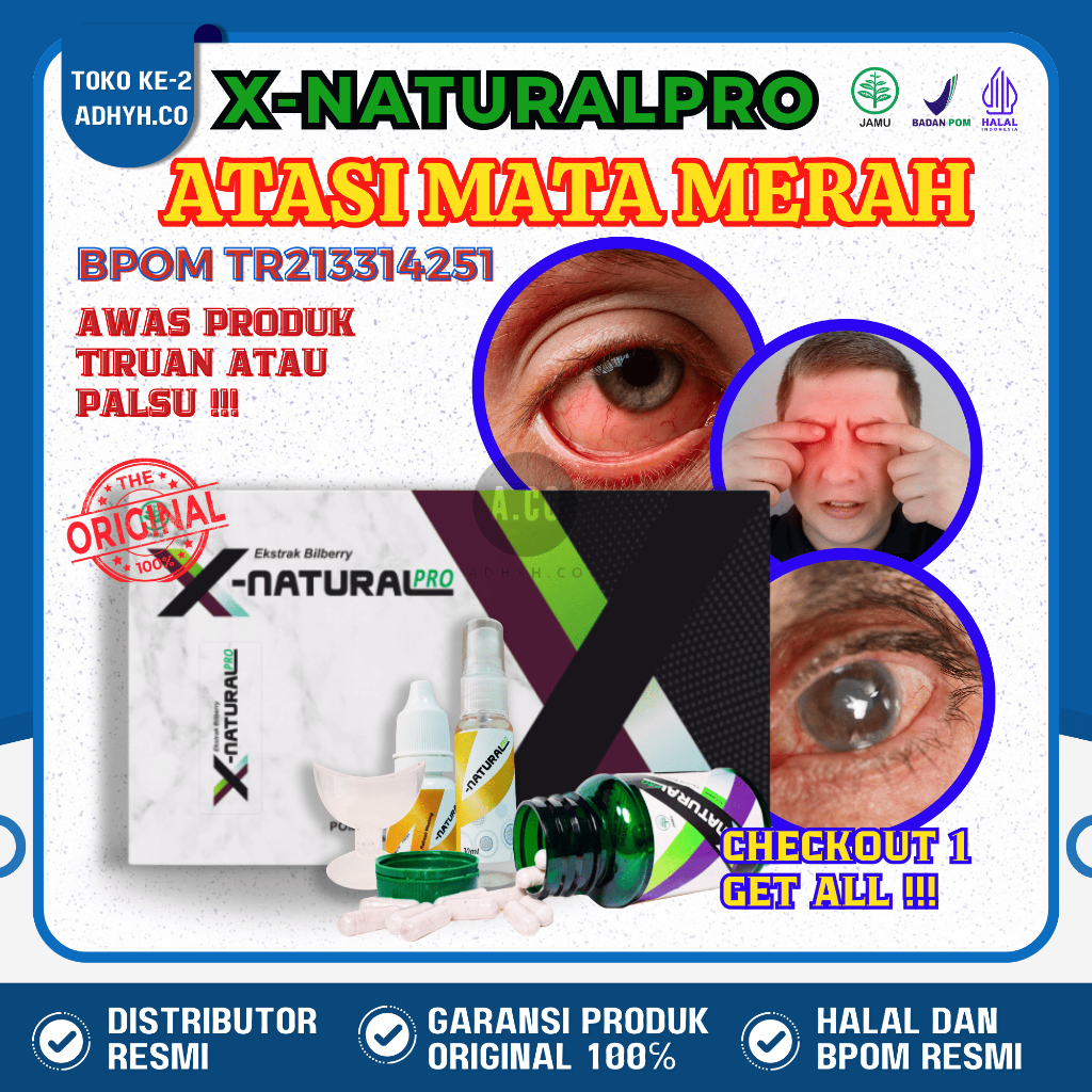 X Natural Pro Obat Tetes Mata Merah Iritasi Berurat Berair Perih Dan Gatal Original Bpom