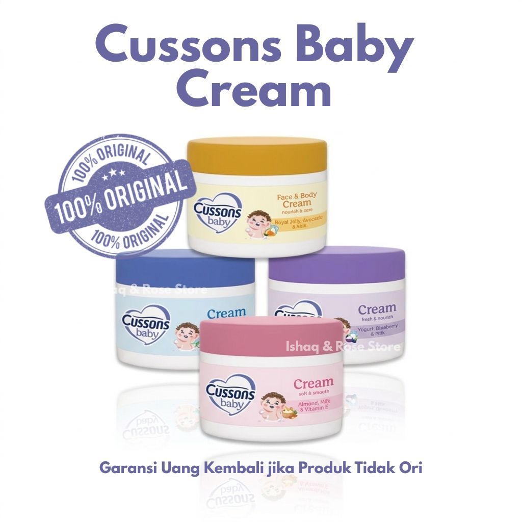 Cussons Baby Cream 50gr Pink Biru Kuning Ungu - Fresh & Nourish | Mild & Gentle | Soft & Smooth | Fa
