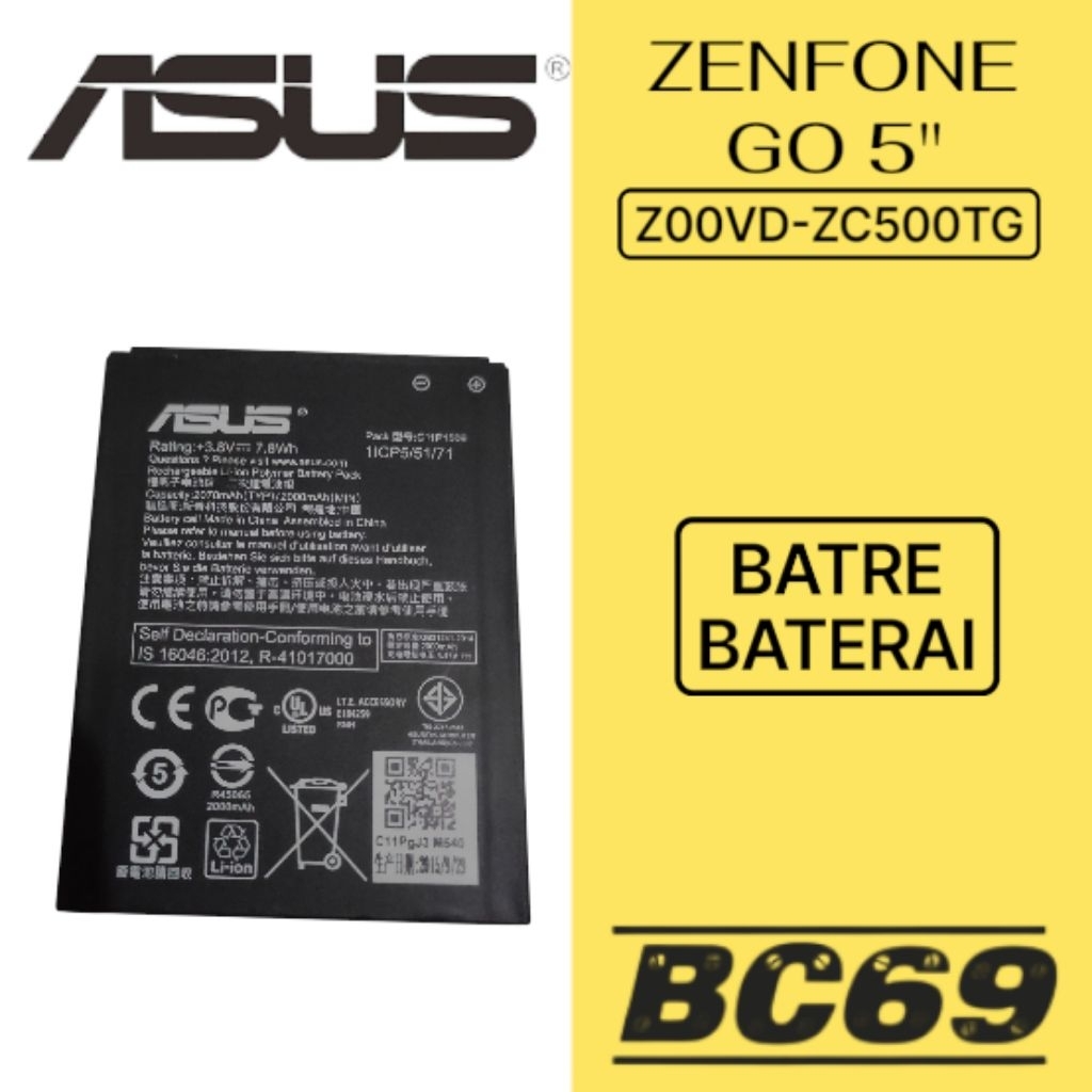 Batre Baterai Asus Zenfone Go 5" Z00VD ZC500TG