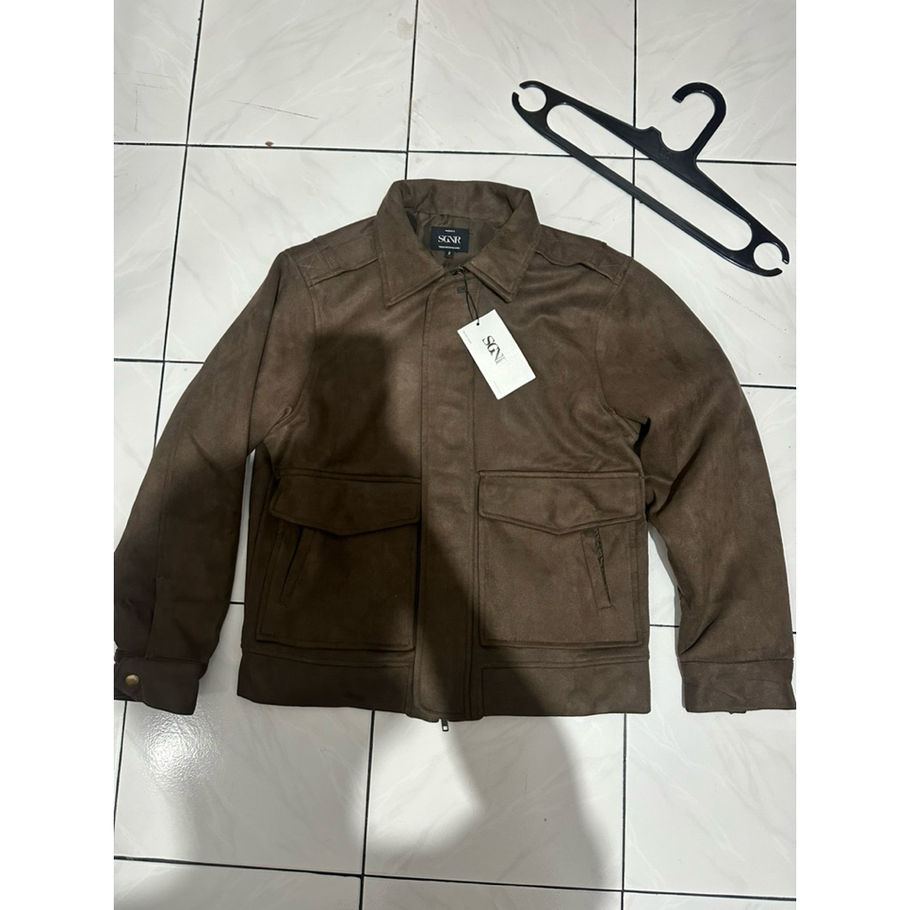 signore suede jacket boxy