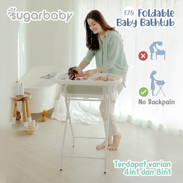 Sugar baby F78 Set 8in1 & 4in1 Foldable & standing Baby Bathtub/Sugar Baby Bathtub