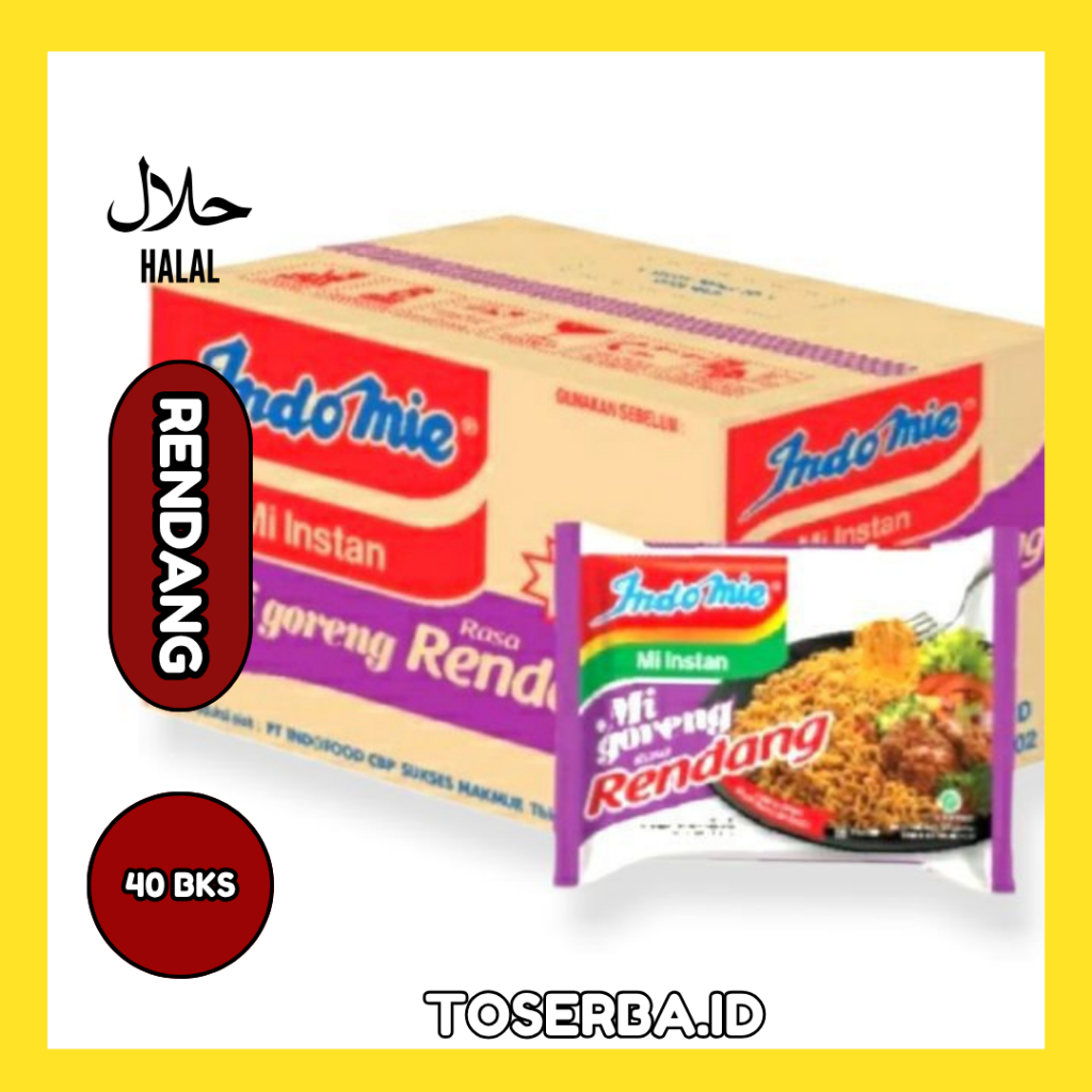 ( TERMURAH ) INDOMIE Rendang Mie Instan 1 Dus isi 40 pcs best seller