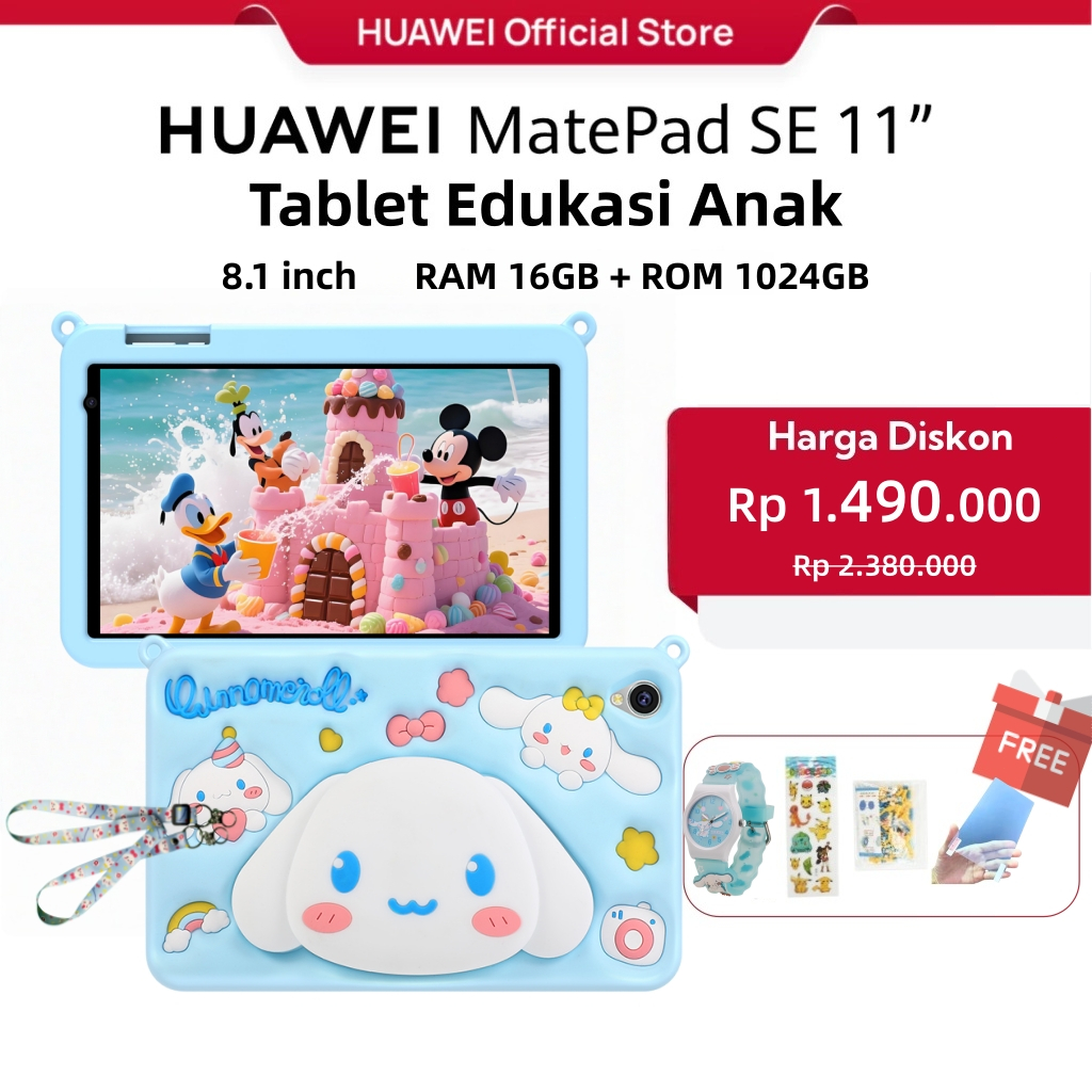 HUAWEI Tablet PC Baru Galaxy F13/F13A Kids Edition 12GB/512GB Sparkle 10.1 inch layar definisi tingg
