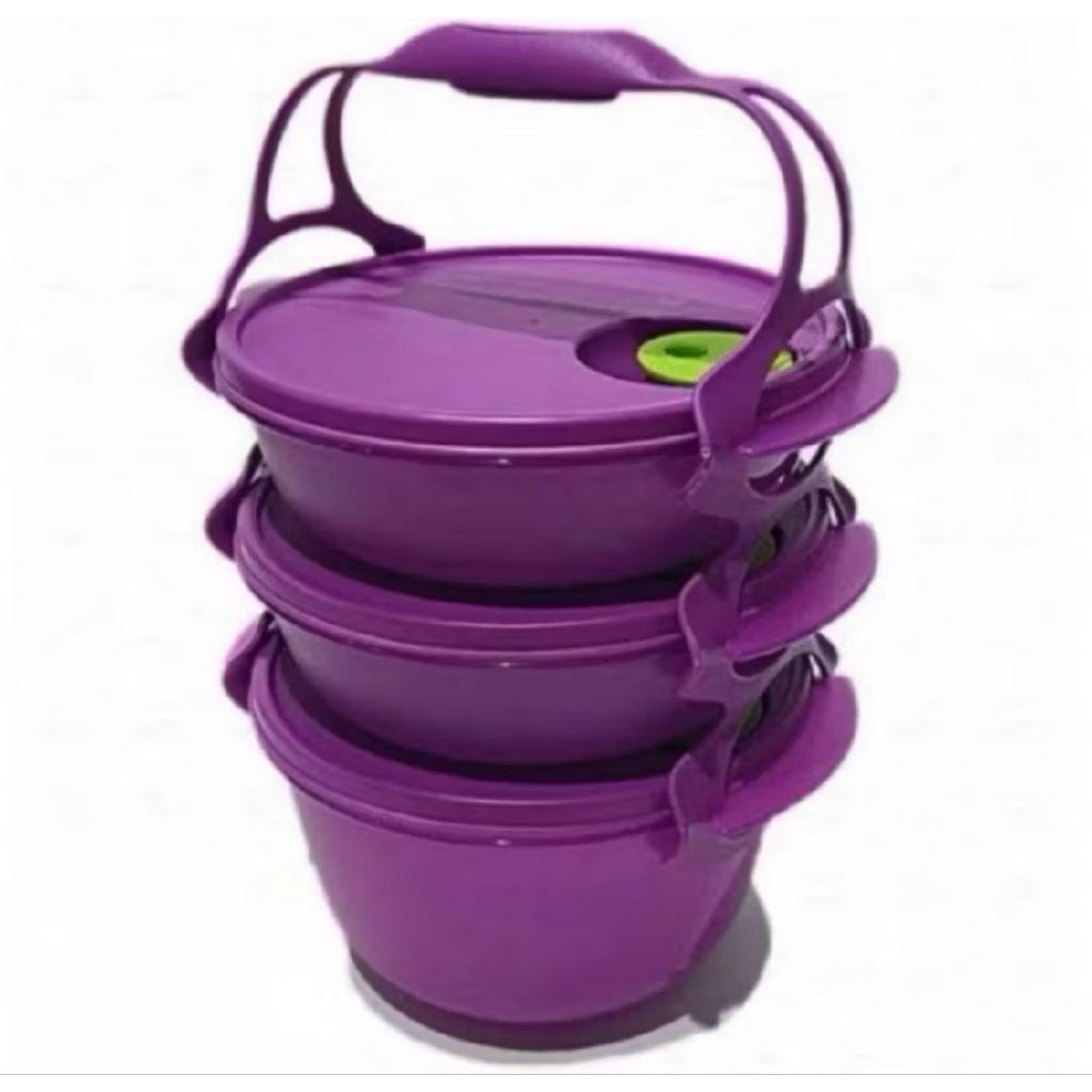Cater Bowl, rantang susun Ungu ori 1 rare tupperware