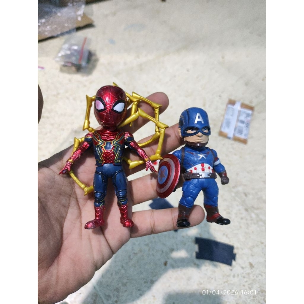 Mini Trading figure set spiderman iron spider captain america wyswyg