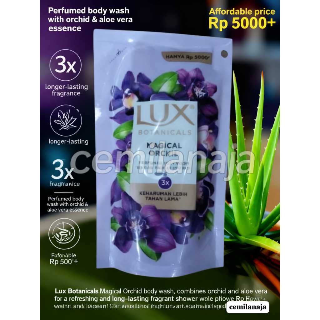 SABUN MANDI LUX 5000 FRAGRANT SKIN BODY WASH POUCH REFILL SABUN PERAWATAN TUBUH SABUN CAIR KEMASAN E