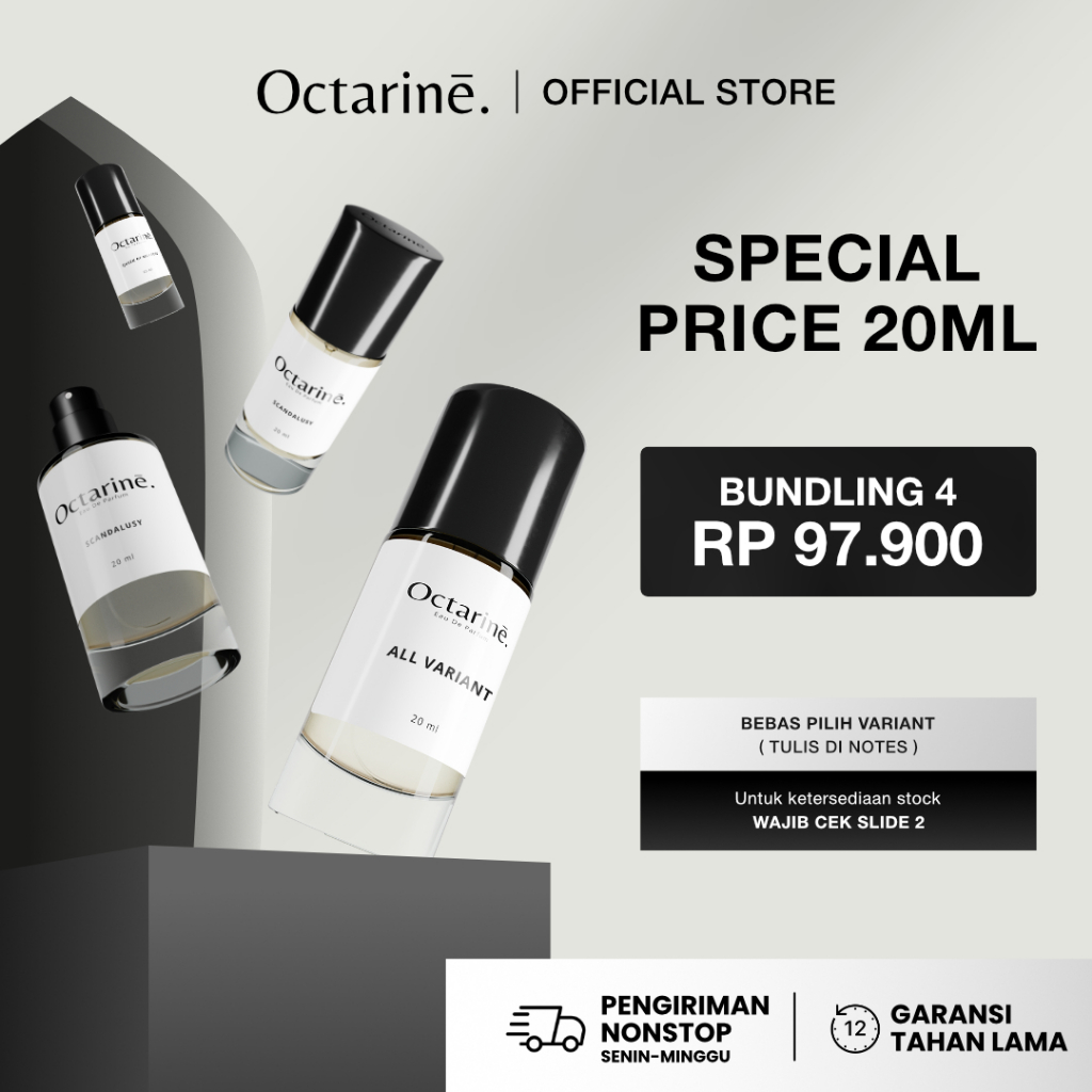 [ PROMO ] Promo Bundling 4 Botol Parfum 20ml Bebas Pilih Varian - by Octarine Perfume