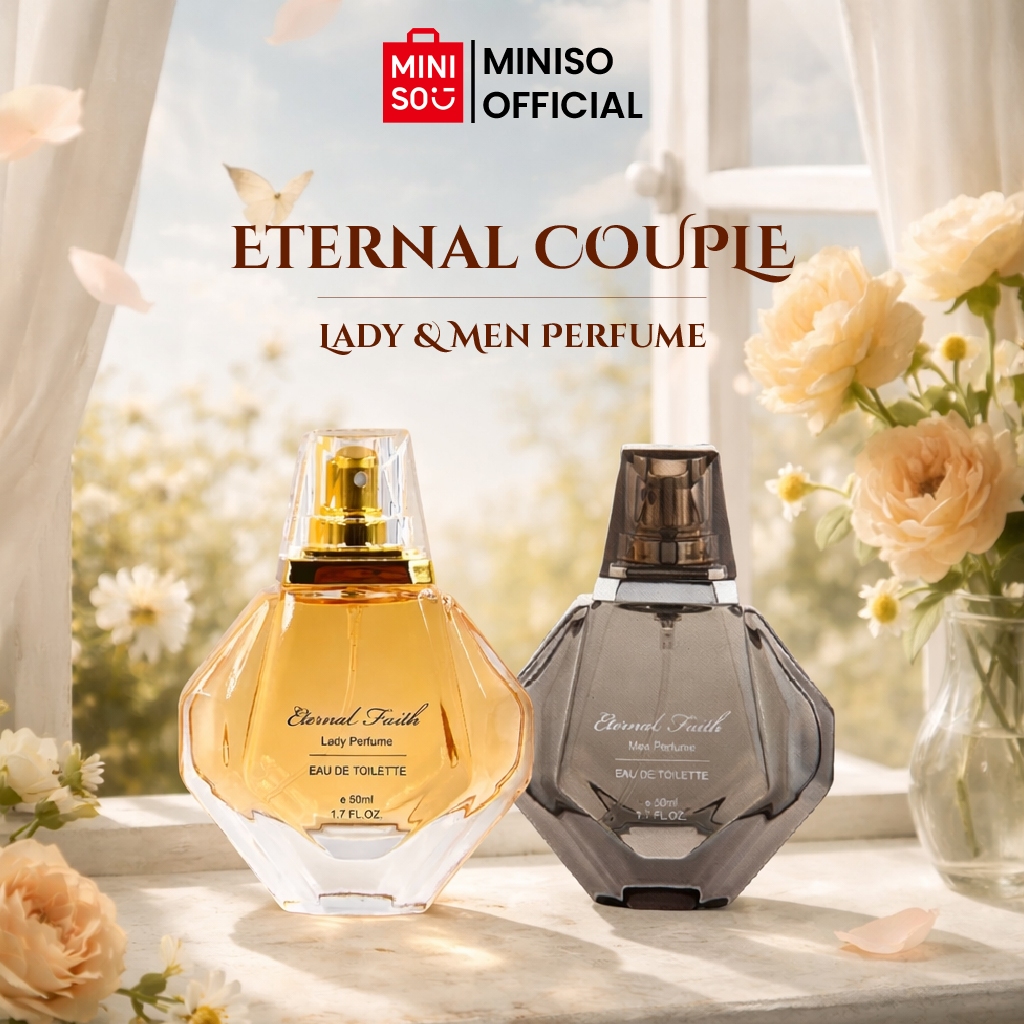 [BUNDLE 2 ITEM] Miniso Official Parfum Wanita Eternal Faith Lady + Eternal Faith Men Perfume Parfum 