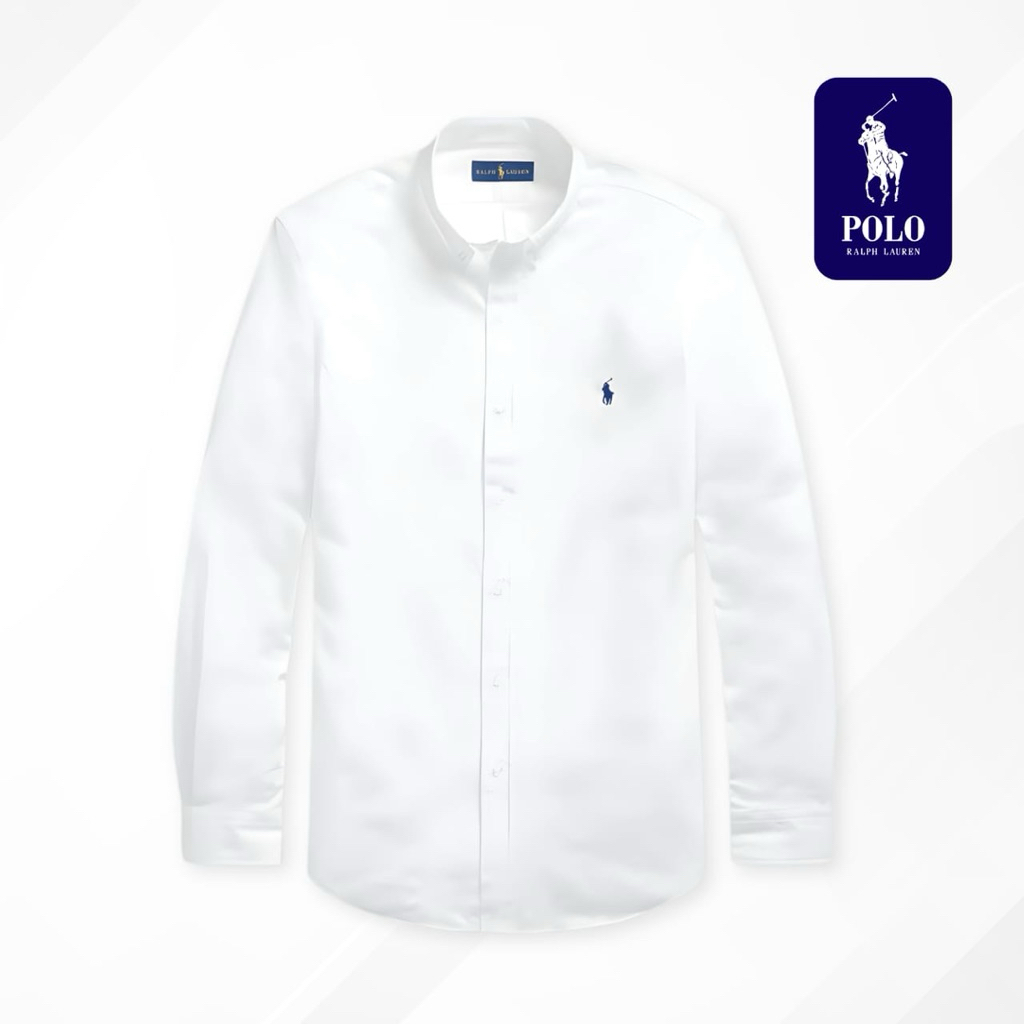 Kemeja Polos Pria Ralph Lauren Katun premium