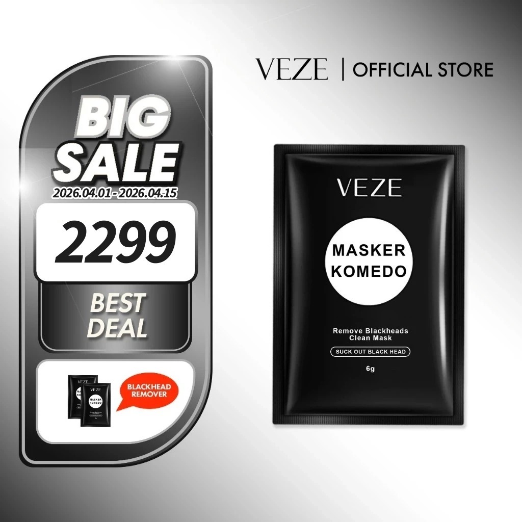 [BPOM] - VEZE Blackhead Removal Clean Activated Charcoal Mask Masker Hitam Komedo Masker Treatment K
