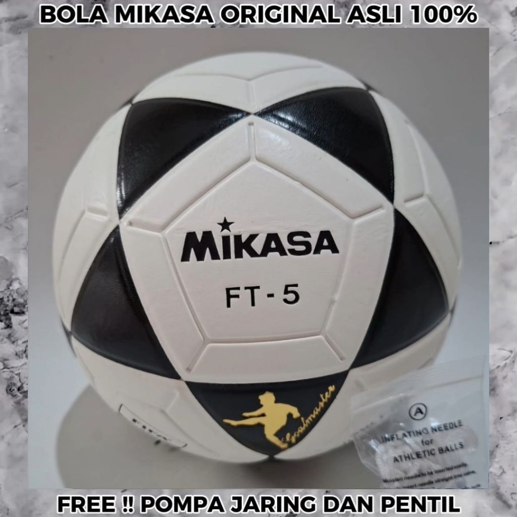 BOLA SEPAK BOLA OROGINAL ASLI 100% MIKASA FT 5 SIZE 5 - BOS IBUN - BOLA KAKI
