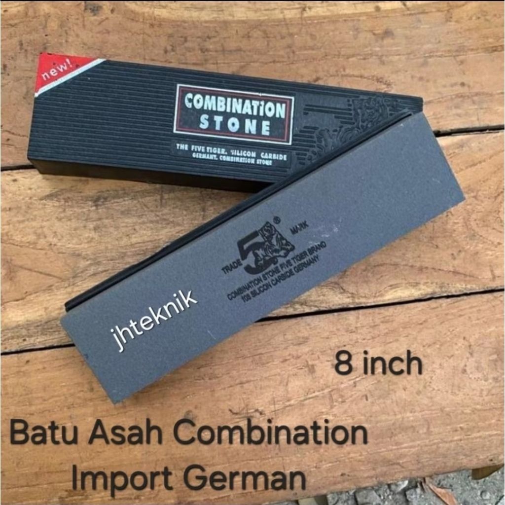 Batu Asah Kombinasi Five Tiger 8 inch/Batu asah Import German Untuk Asah Golok,Parang,Pisau Kwalitas