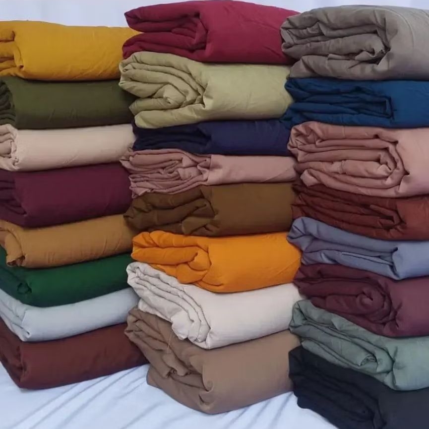 Kain murah kiloan polos persetengah kilo kain super lembut tebal adem jatuh cocok untuk tunik dres g